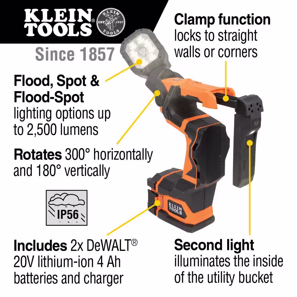 Klein Tools Cordless Utility Bucket LED Light Kit