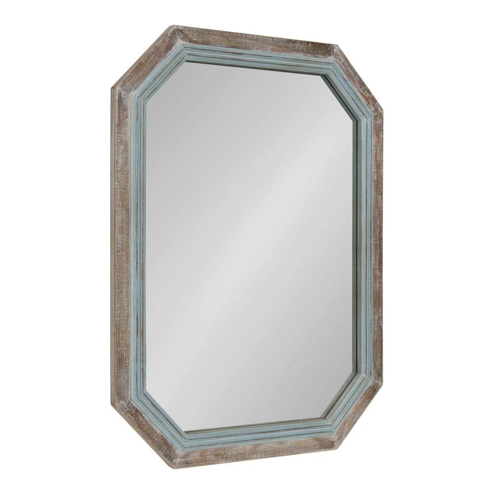 Kate and Laurel Medium Novelty Blue American Colonial Mirror (36 in. H x 28 in. W)