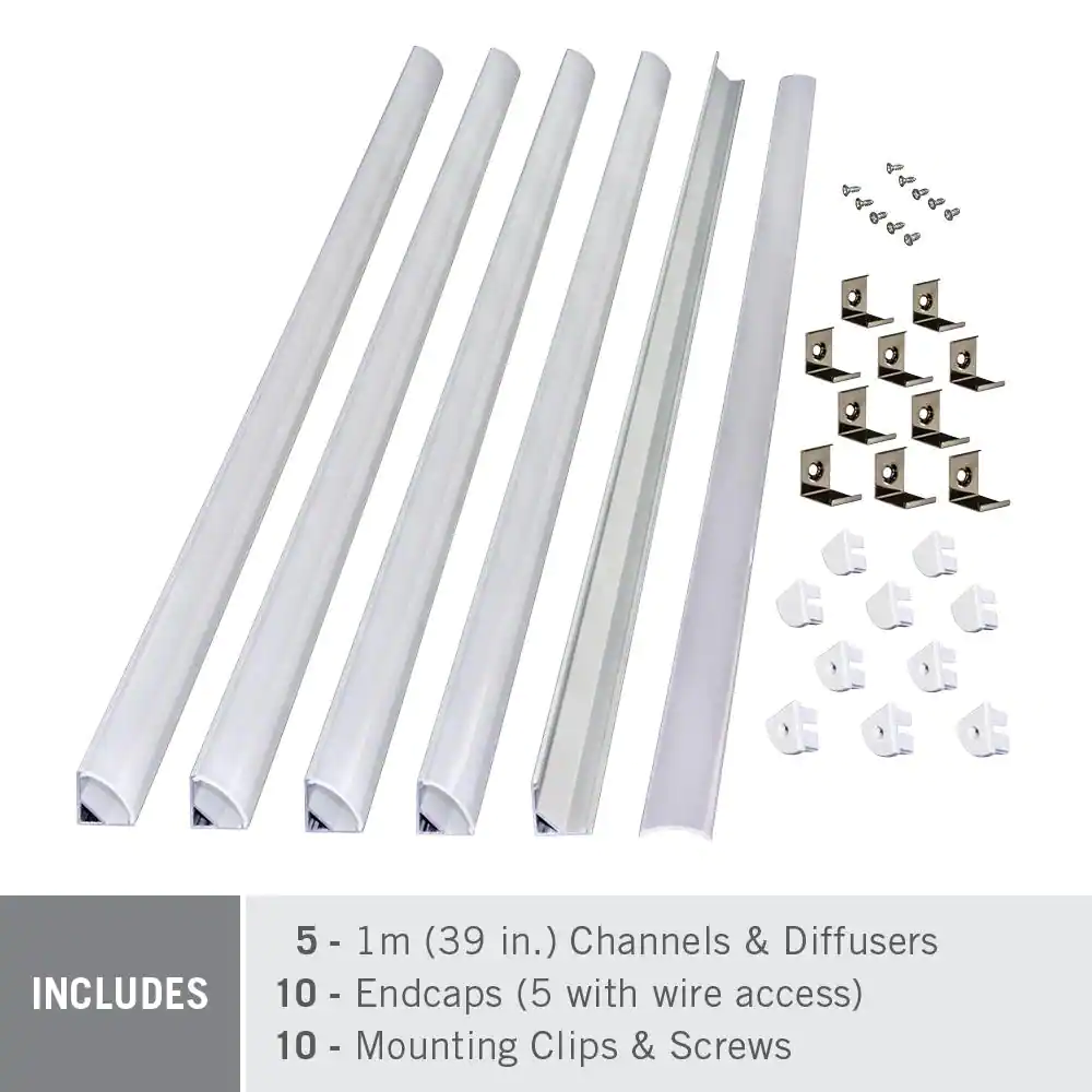 Armacost Lighting RibbonFlex LED Tape Light Angled Channel and Diffuser System