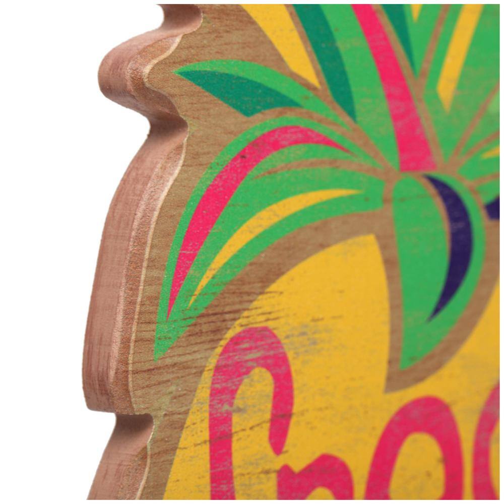 Open Road Brands Fresh & Local Pineapple Wood Wall Decor