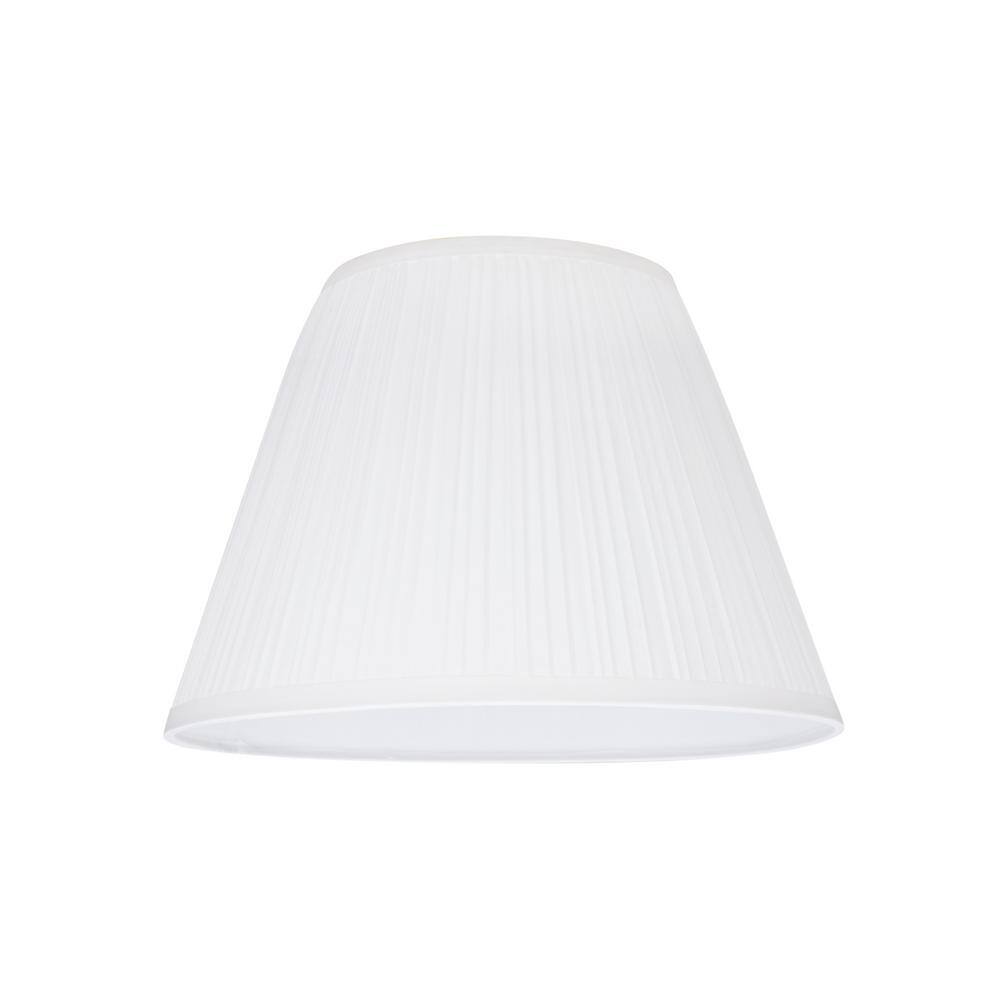 Aspen Creative Corporation 13 in. x 9.5 in. White Pleated Empire Lamp Shade