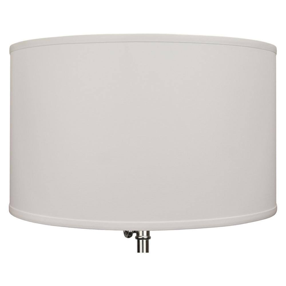 FenchelShades.com 18 in. Top Diameter x 18 in. Bottom Diameter x 11 in. H Linen Cream Drum Lamp Shade