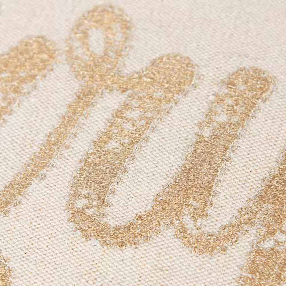 None Natural/Gold Metallic Christmas 