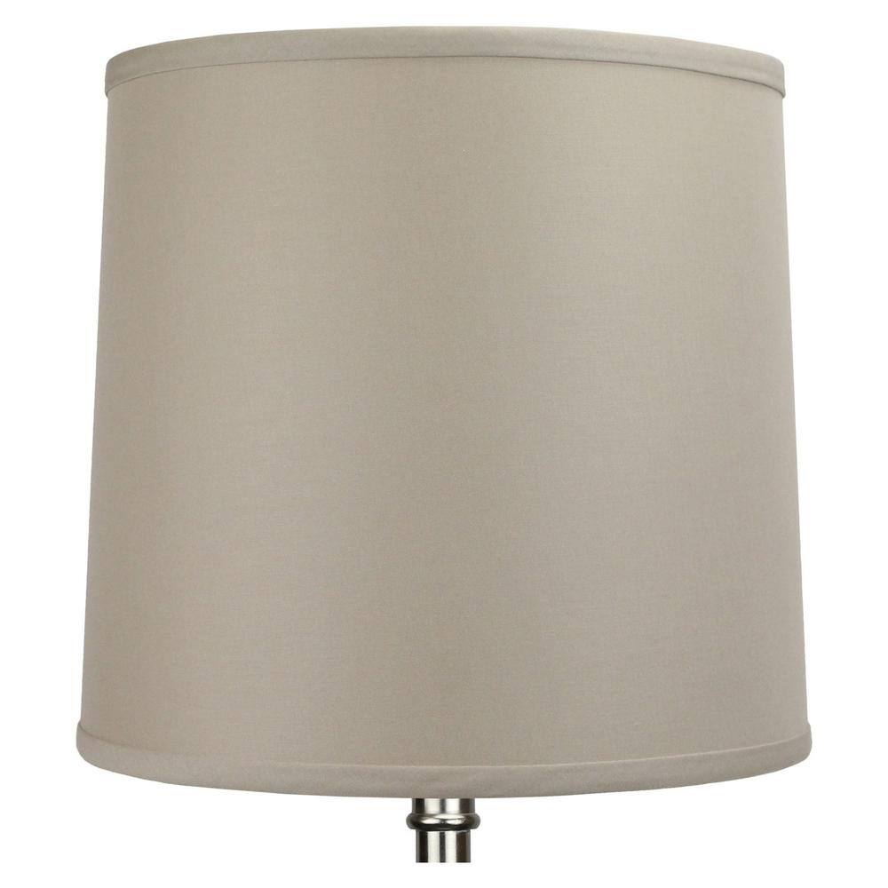 FenchelShades.com 12 in. Top Diameter x 13 in. Bottom Diameter x 12 in. Linen Stone Slant Empire Lamp Shade