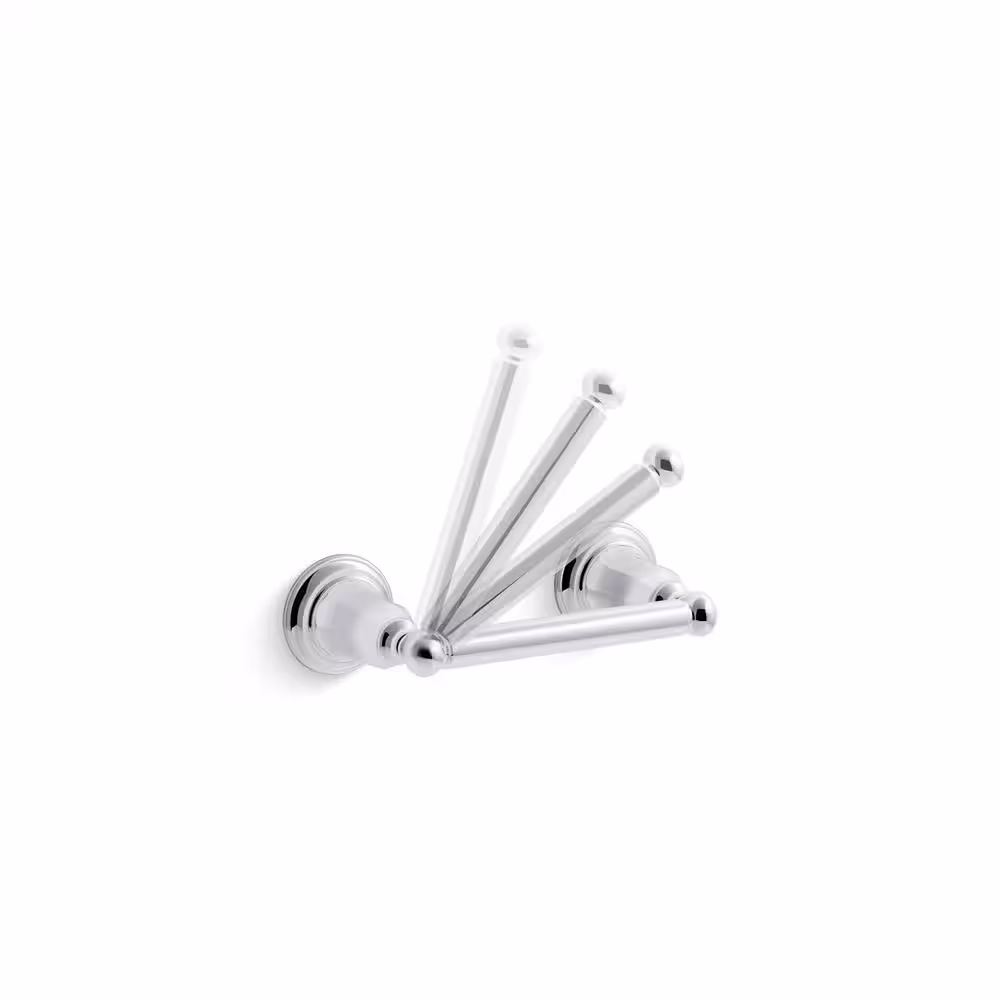 KOHLER Kelston Double Post Toilet Paper Holder in Polished Chrome