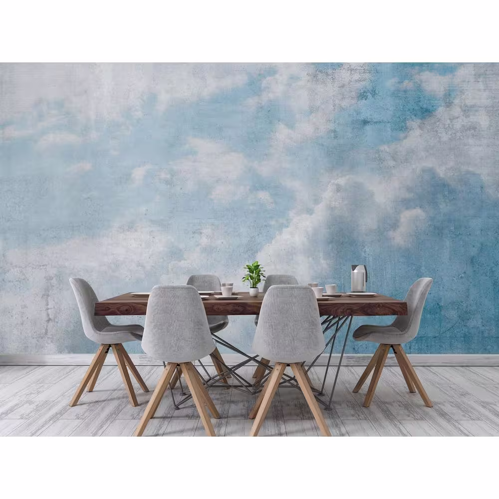 Dimex Blue Clouds Abstract Contemporary Wall Mural