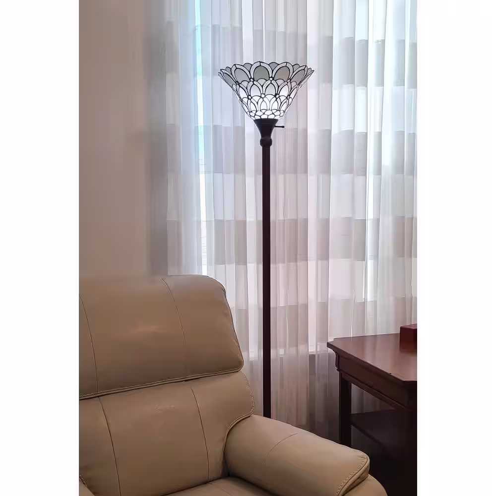 Amora Lighting 72 in. Tiffany Style Floor Lamp