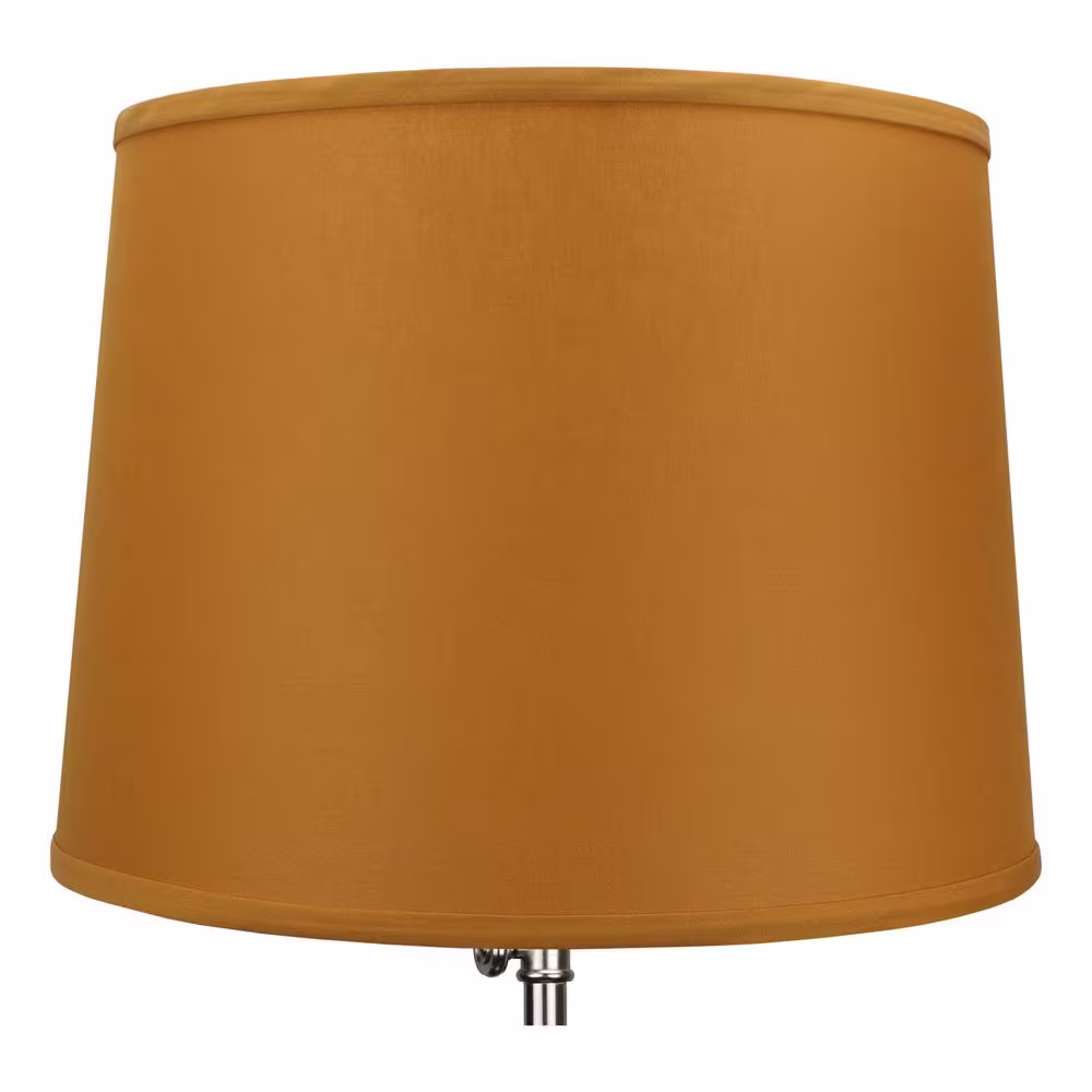 FenchelShades.com 14 in. Top Diameter x 16 in. Bottom Diameter x 12 in. Slant Linen Gold Empire Lamp Shade