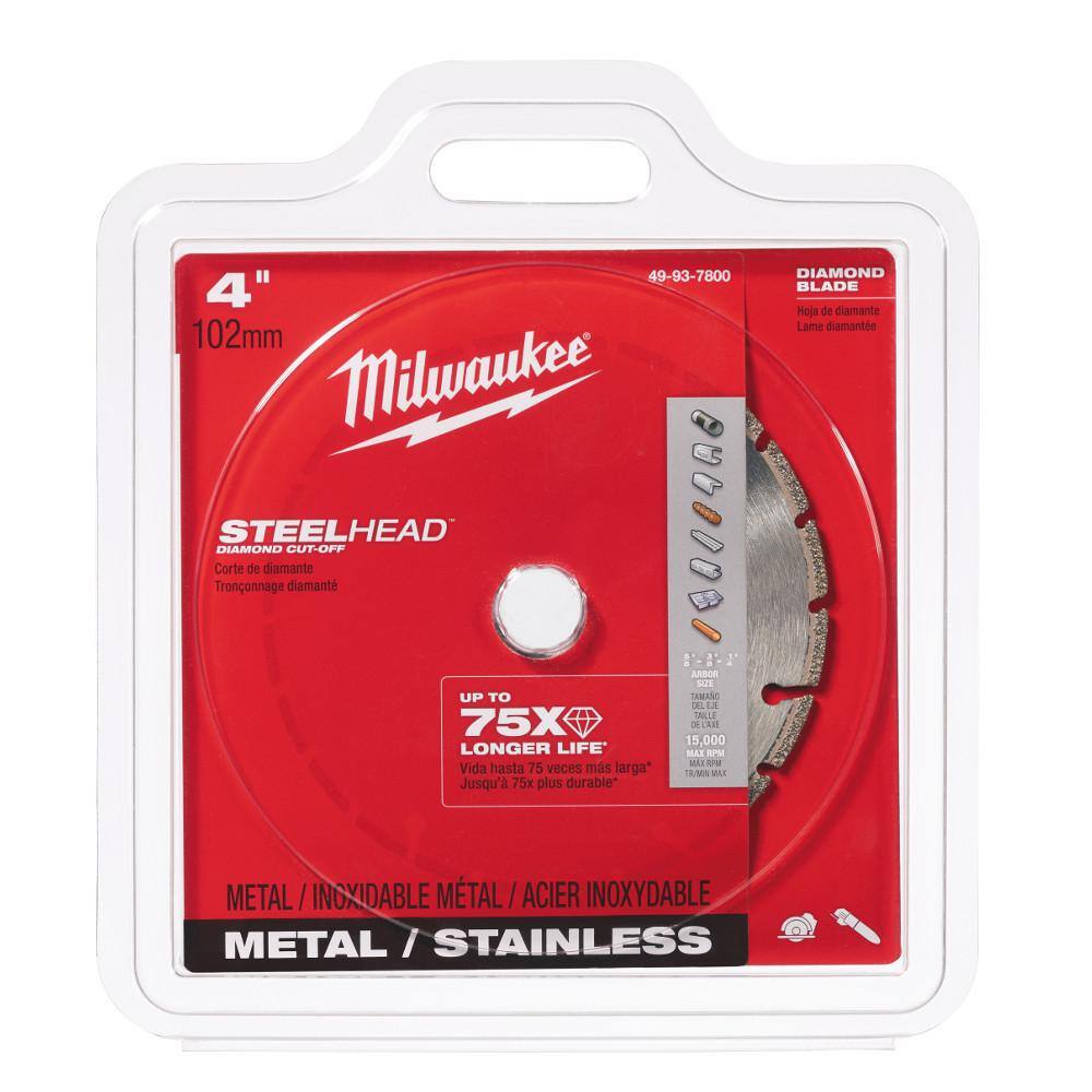 Milwaukee 4 in. Steelhead Diamond Cut Off Blade