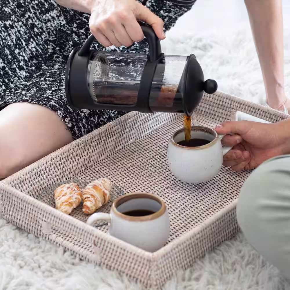 OVENTE 3-Cup Black French Press Cafetire Coffee and Tea Maker with Heat-Resistant Glass, FREE Measuring Scoop