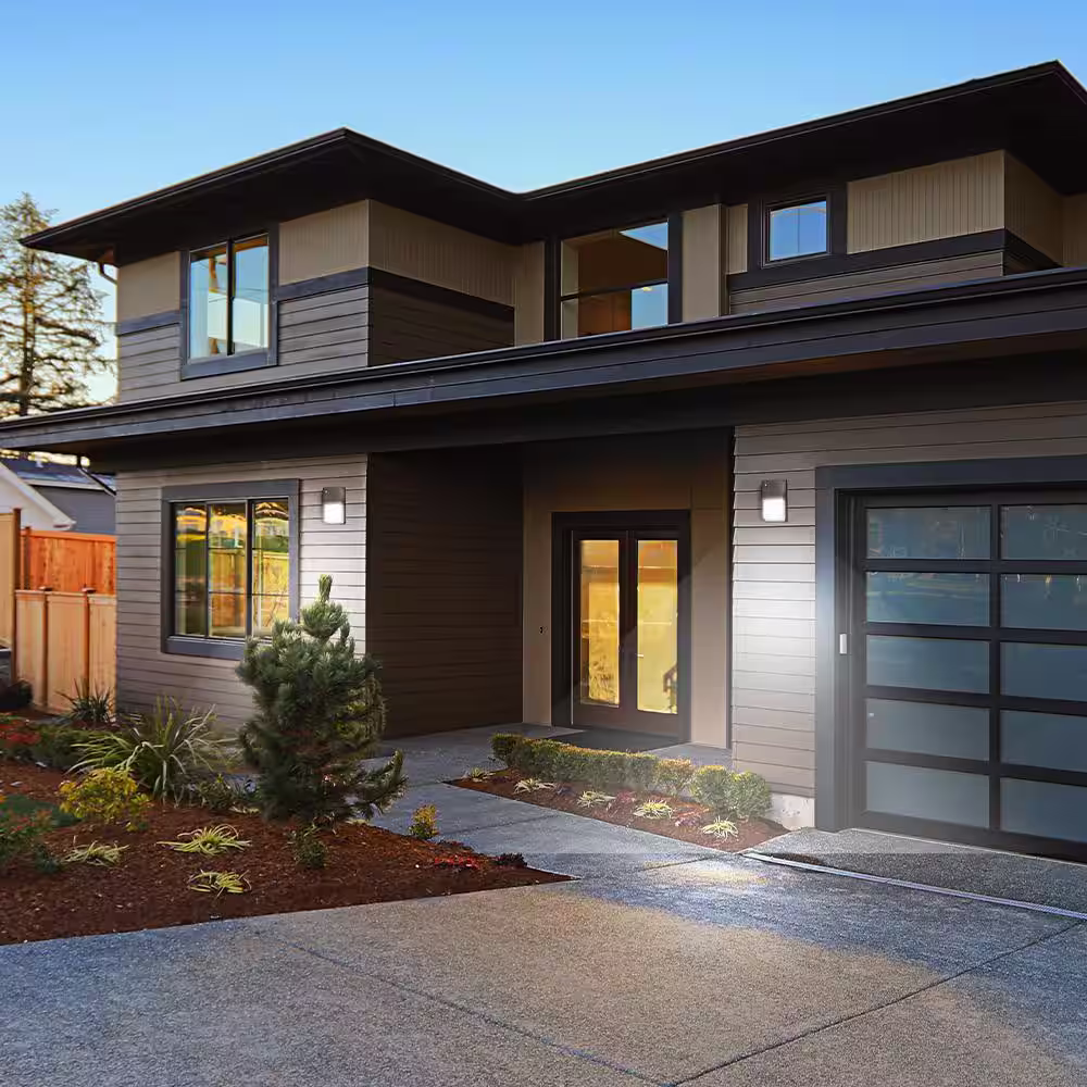 Commercial Electric 100-Watt Equivalent Integrated LED Bronze Security Dusk to Dawn Photocell Sensor Outdoor Wall Pack Light 5000K