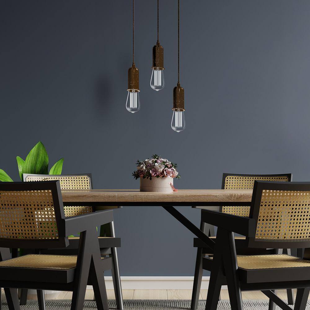 Feit Electric 60-Watt Equivalent ST19 Dimmable White Filament Clear Glass E26 Vintage Edison LED Light Bulb, Daylight 5000K (16-Pack)