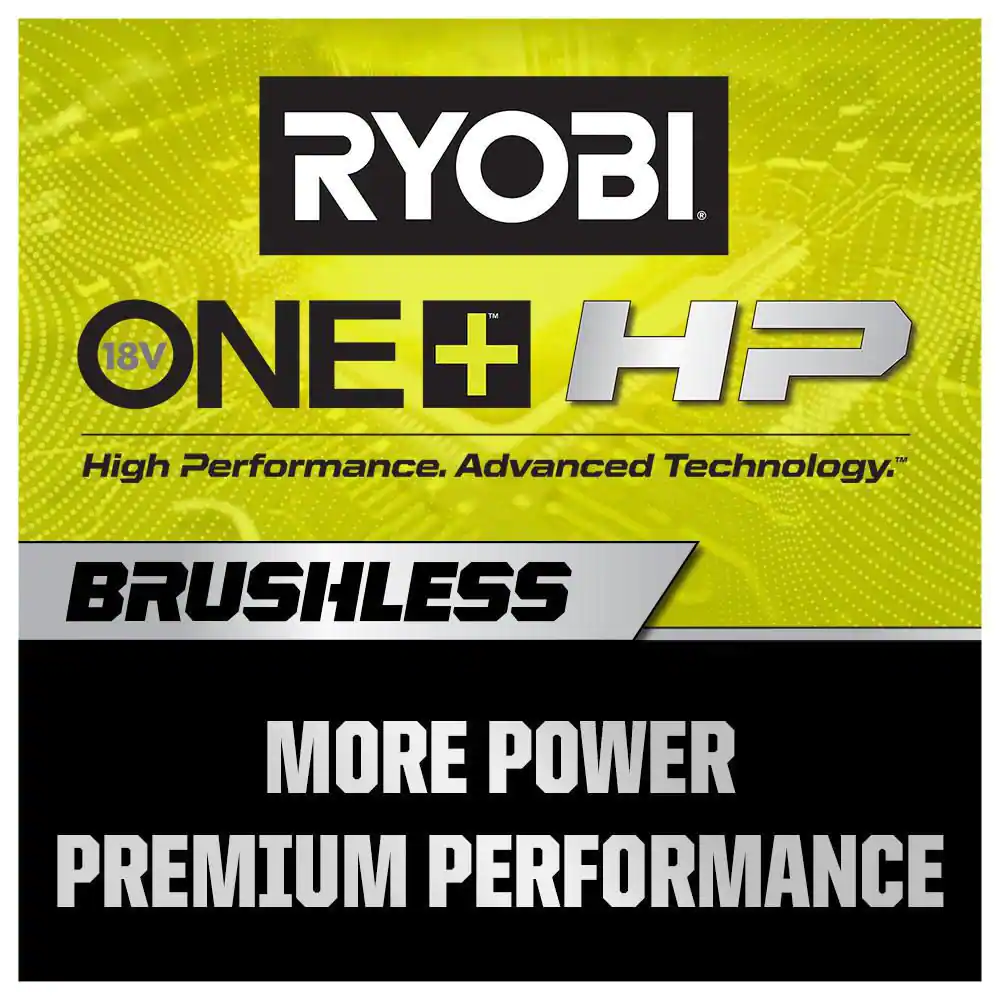 RYOBI ONE+ HP 18V Brushless Cordless Combo Kit (6-Tool) with (2) 1.5 Ah Batteries, Charger, and Bag