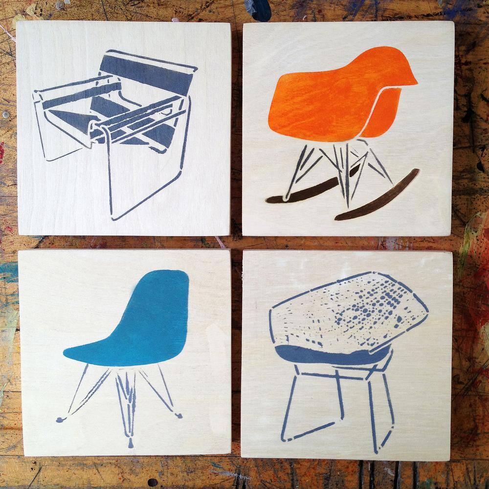 Stencil1 Chair Stencil (4-Pack)