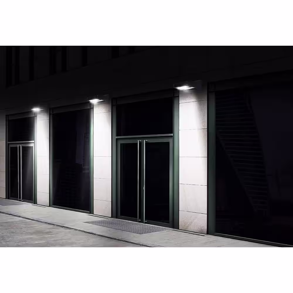 Sunlite 200-Watt Equivalent Integrated LED Black 7800 Lumens Rotatable Weather Resistant Outdoor Wall Pack Light, 5000K