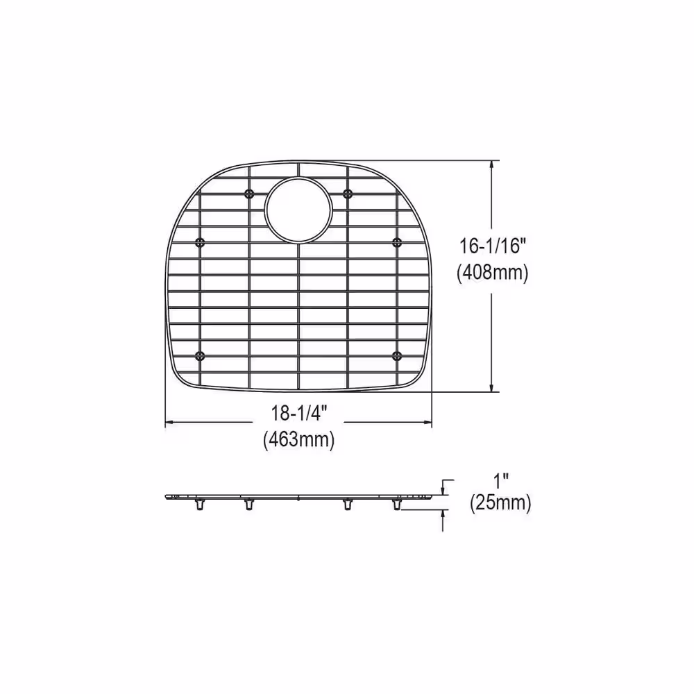 Elkay Dayton 18.25 in. x 16.0625 in. Bottom Grid for Kitchen Sink in Stainless Steel
