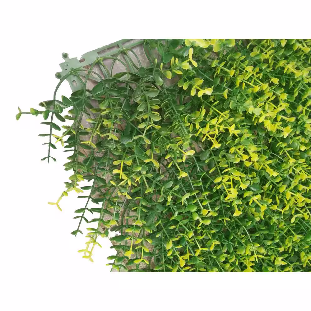 Ejoy 20 in. H x 20 in. W GorgeousHome Artificial Boxwood Hedge Greenery Panels,Ficus (12-pc)