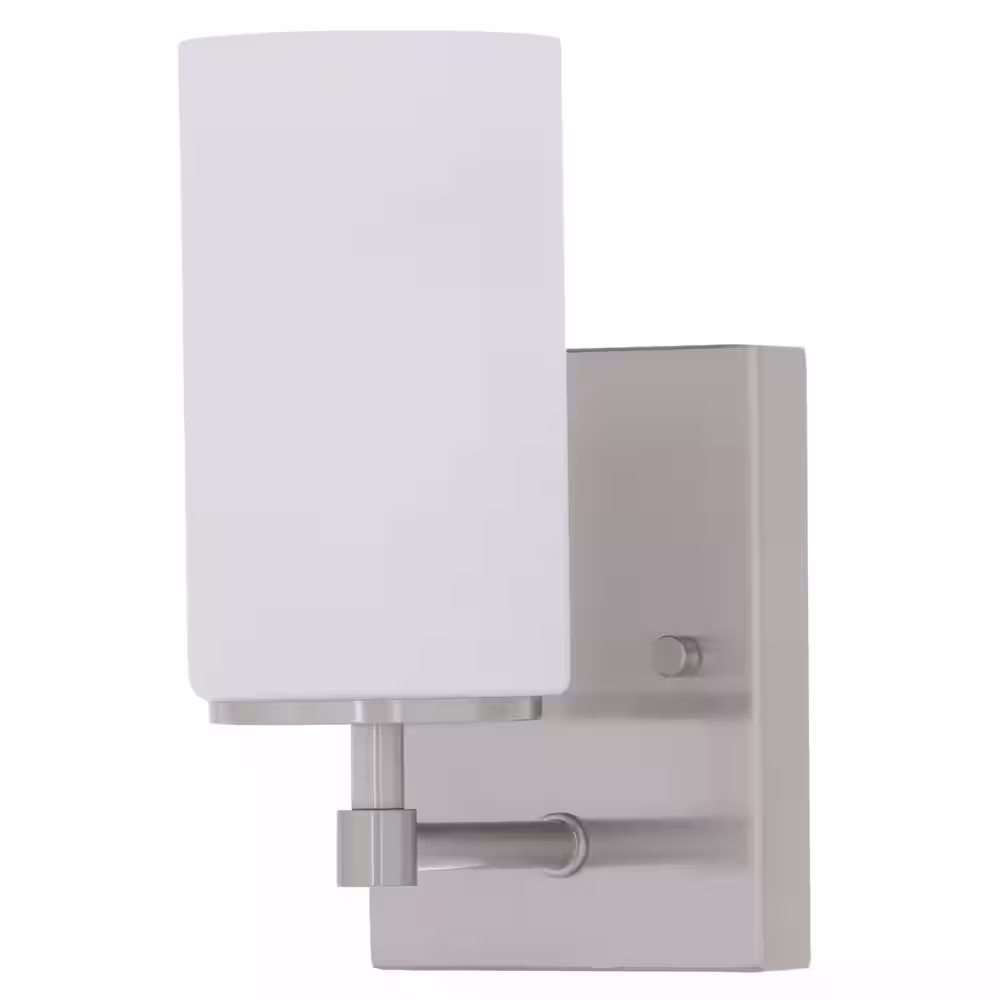 Generation Lighting Alturas 4.375 in. W 1-Light Modern Brushed Nickel Wall Sconce