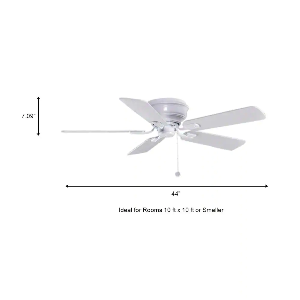 Hampton Bay Hawkins 44 in. Indoor White Ceiling Fan