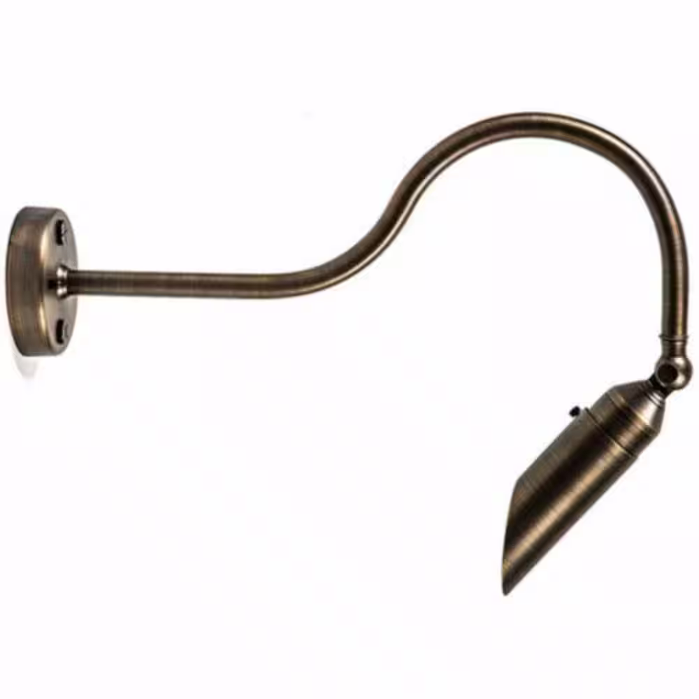 None 12v Bronze Hardwired Outdoor Weather Resistant Spotlight with LED Warm White Bulb