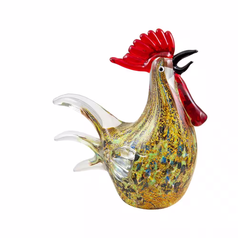 Dale Tiffany Norco Rooster Handcrafted Art Glass Figurine
