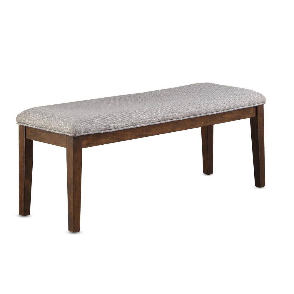Steve Silver Ora Walnut Polyester Dining Bench (50 in. Depth x 16 in. Width x 19 in. Height)