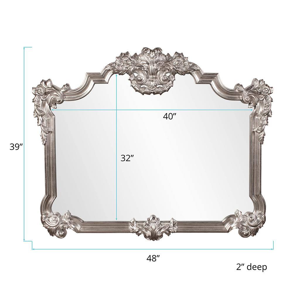 Marley Forrest Medium Irregular Bright Silver Leaf Classic Mirror (39 in. H x 48 in. W)