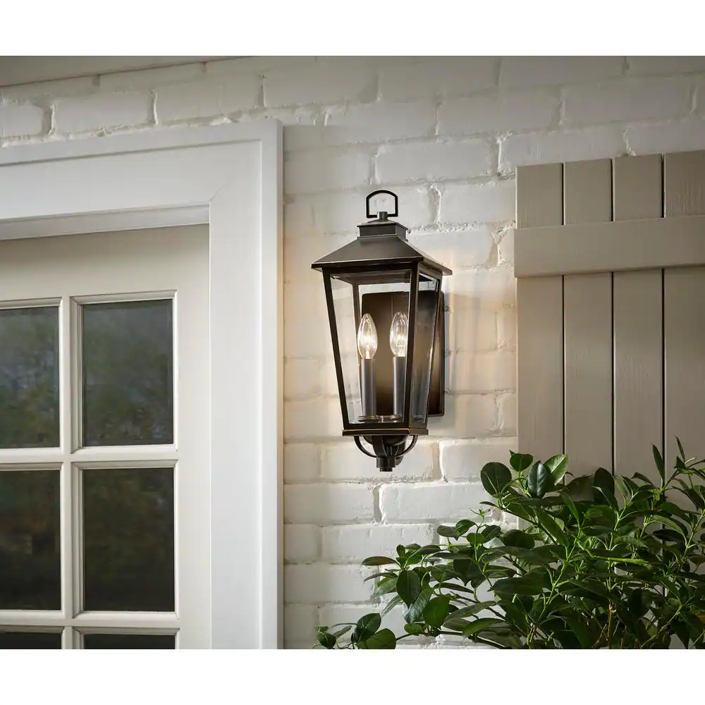 Home Decorators Collection Williamsburg Gas Style 2-Light Outdoor Wall Mount Coach Light Sconce
