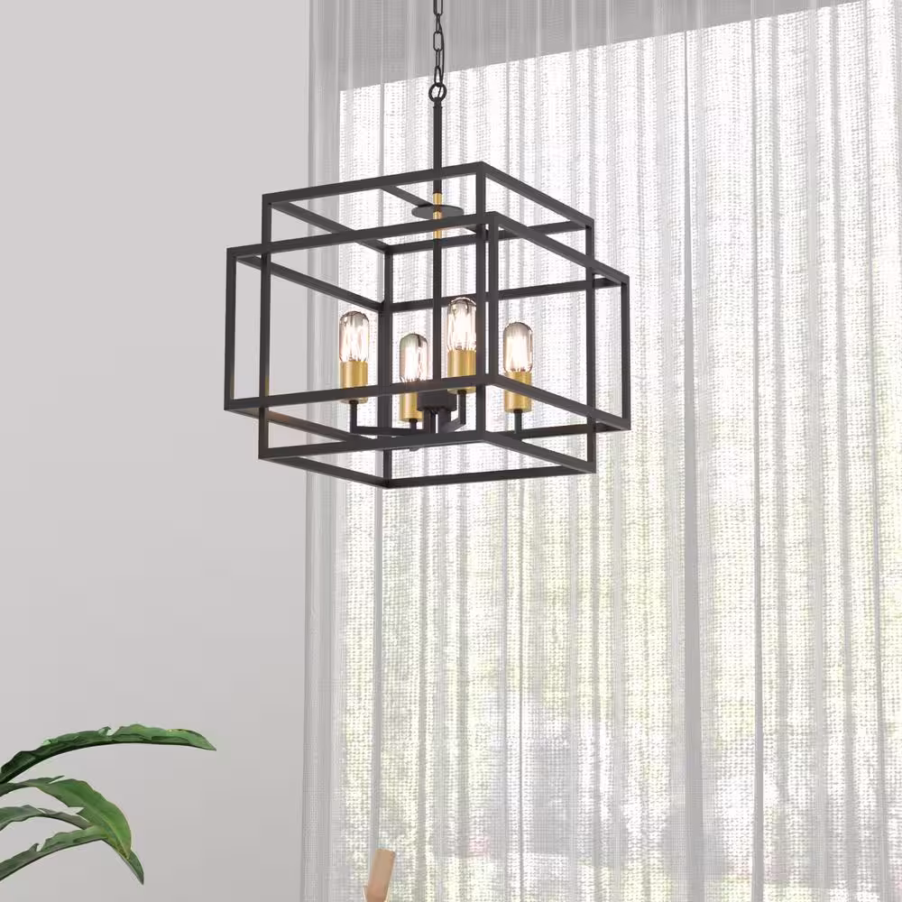 Maxax Hartford 4 -Light Lantern Square Chandelier