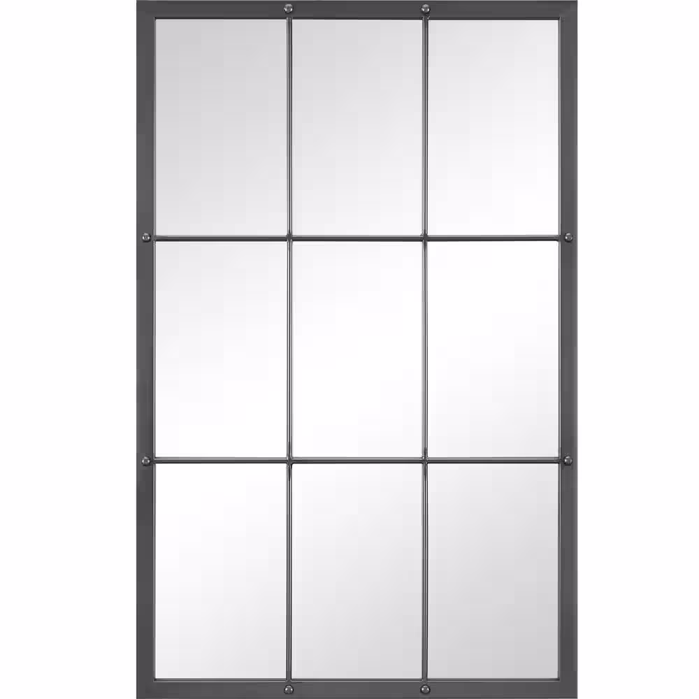 FirsTime & Co. Medium Rectangle Metallic Gray Mirror (38 in. H x 24 in. W)