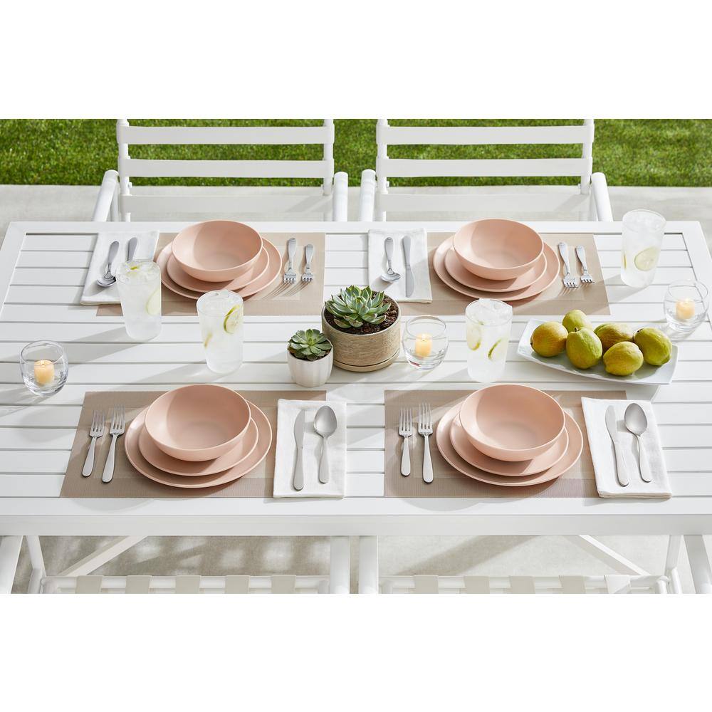 StyleWell Taryn Melamine Dinner Plates in Matte Aged Clay (Set of 6)