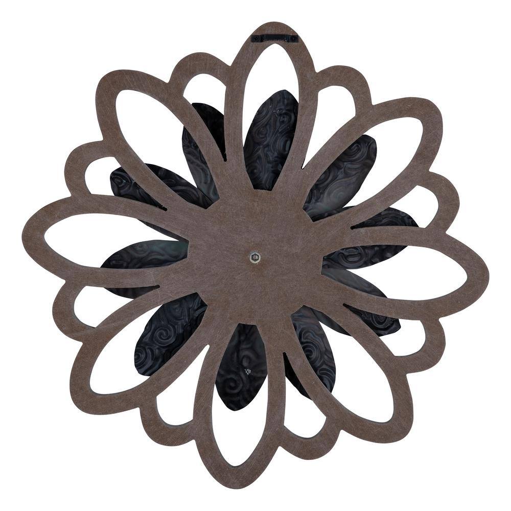 Stratton Home Decor Farmhouse Blue Embossed Metal Flower Wall Decor