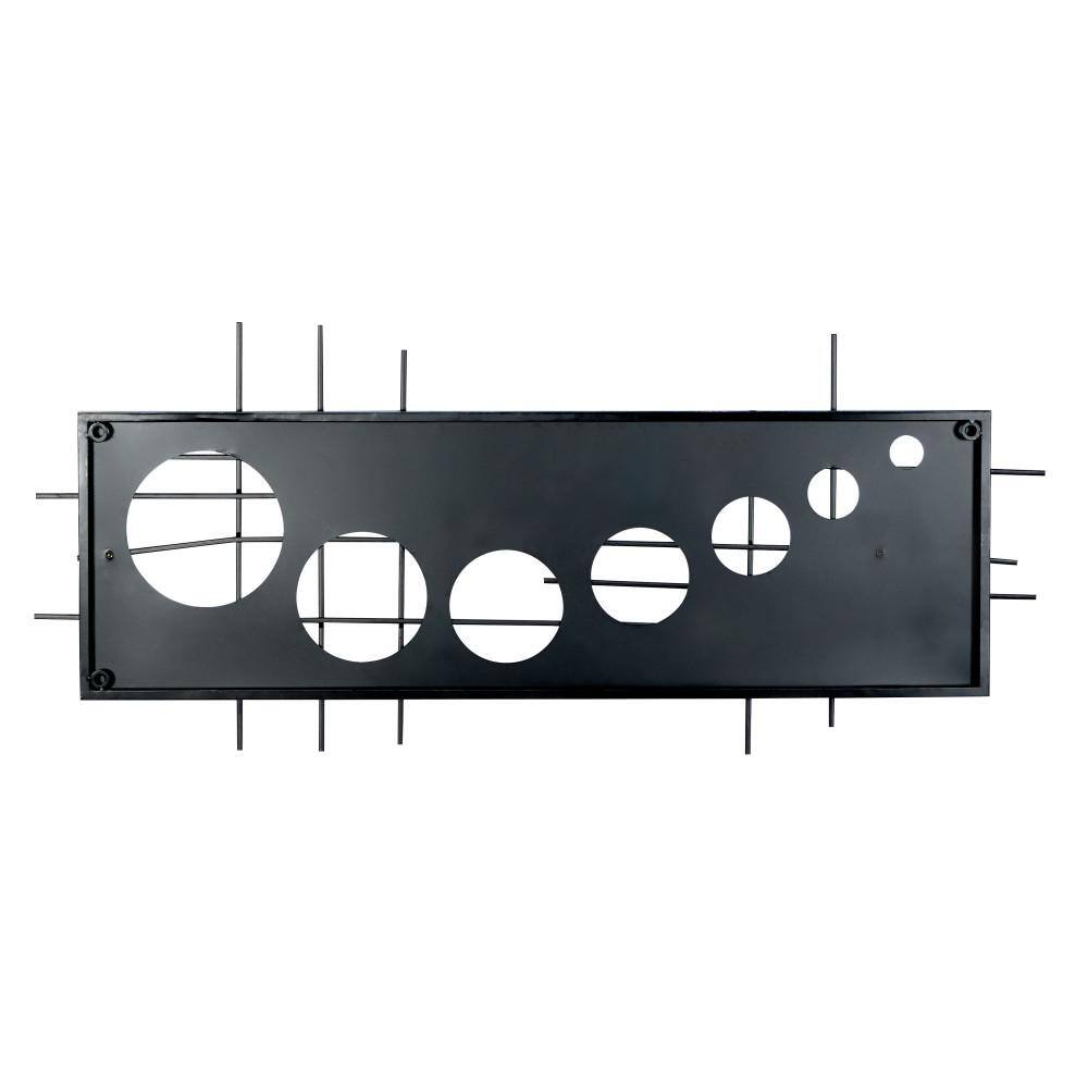 Litton Lane 40 in. x 17 in. Dark Blue Metal Contemporary Abstract Wall Decor