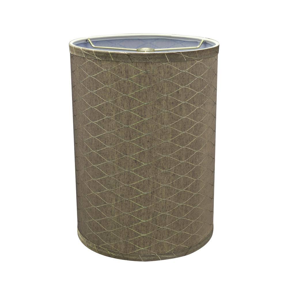 Aspen Creative Corporation 8 in. x 11 in. Light Brown Hardback Drum/Cylinder Lamp Shade