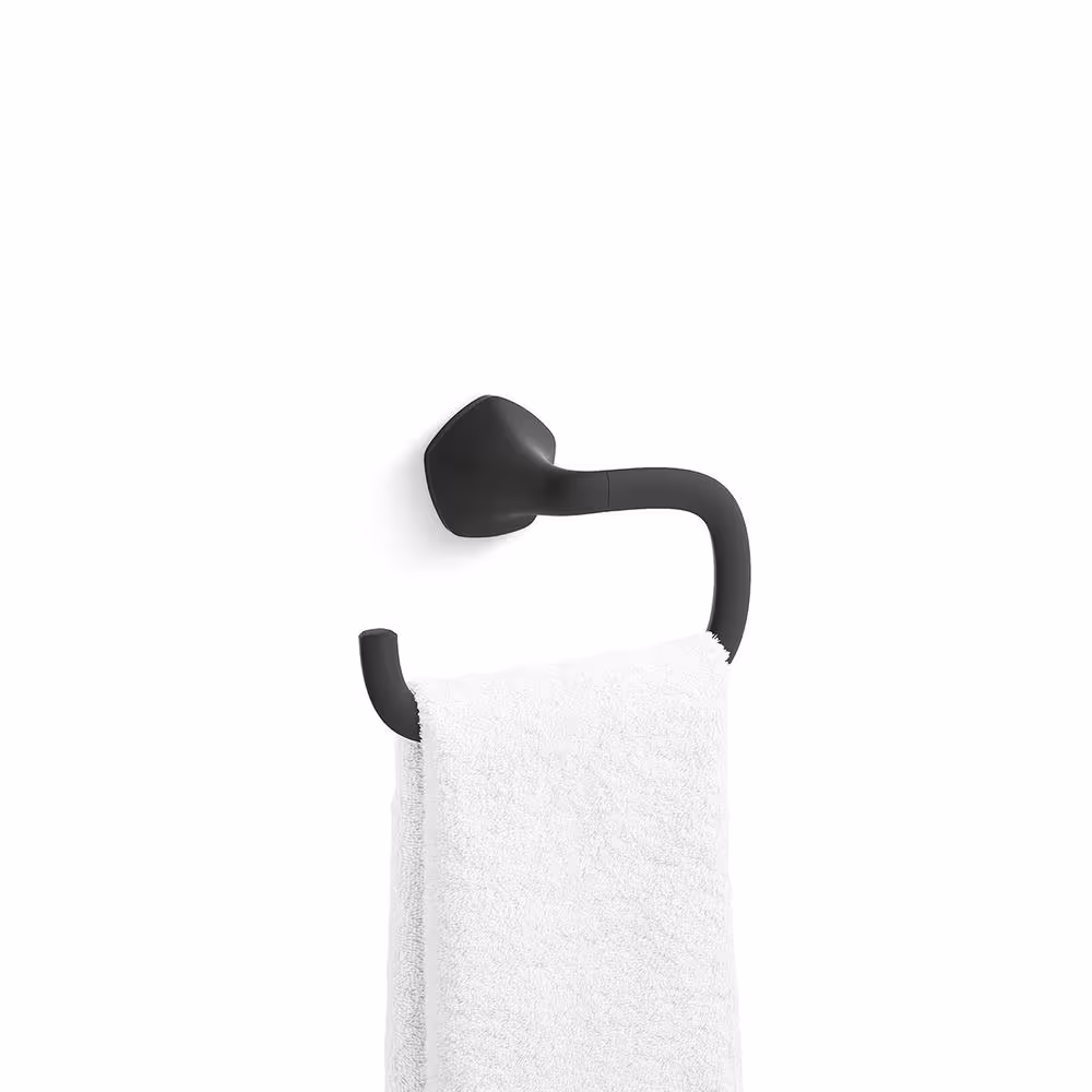 KOHLER Sundae Towel Ring in Matte Black