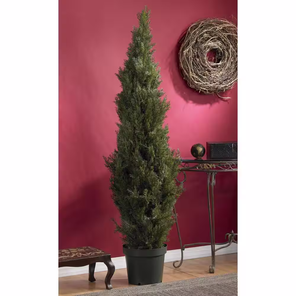 Nearly Natural 6 ft. Artificial Mini Cedar Pine Silk Tree