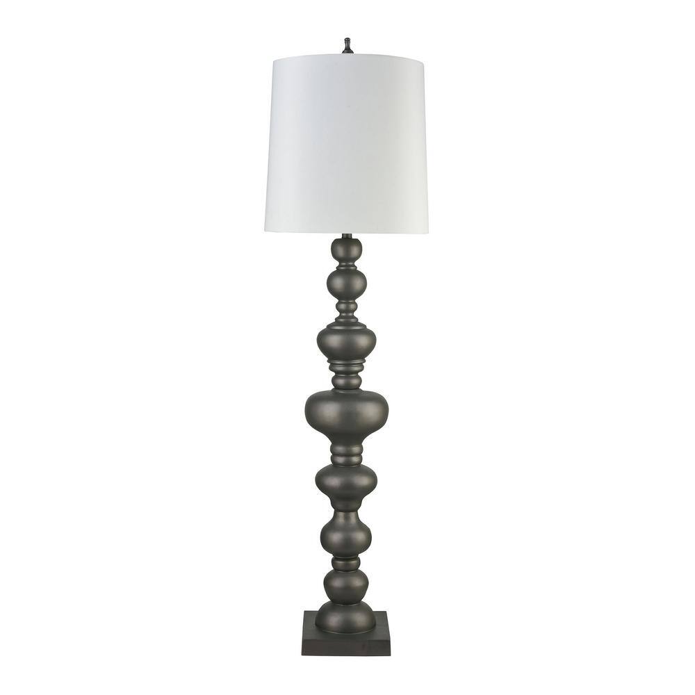 Titan Lighting Meymac 74 in. Pewter Floor Lamp