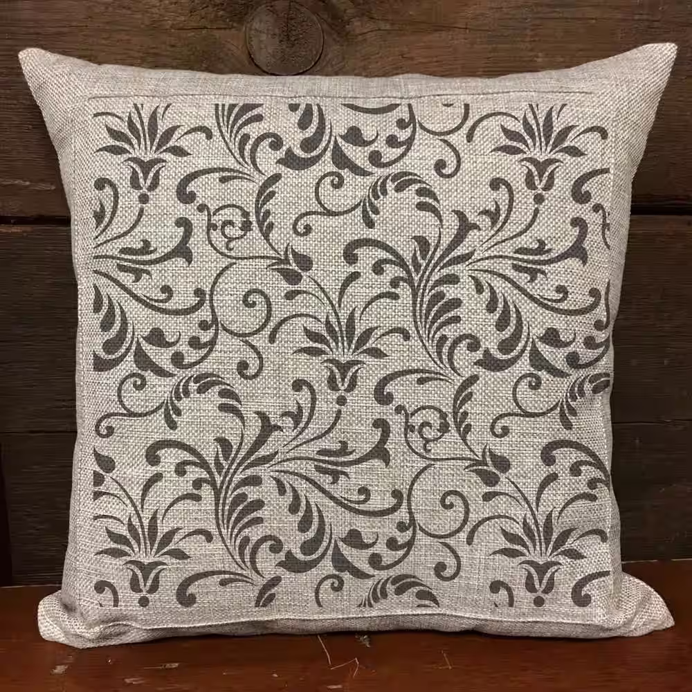 Designer Stencils Floral Swirl All Over Pattern Stencil and Free Bonus Stencil