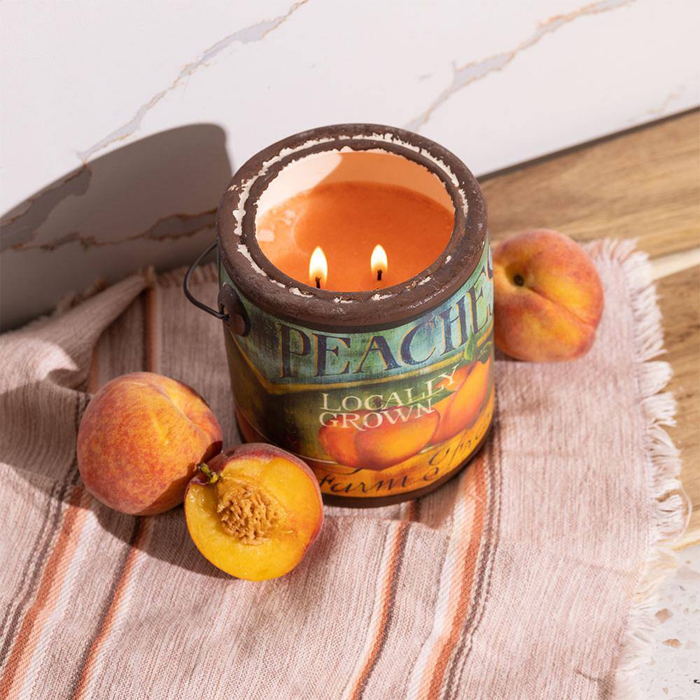 None Farm Fresh Ceramic Candle Peaches