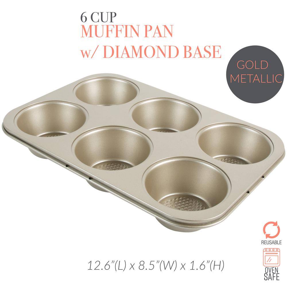 Kitchen Details Pro Series 6 Cup Muffin Pan with Diamond Base