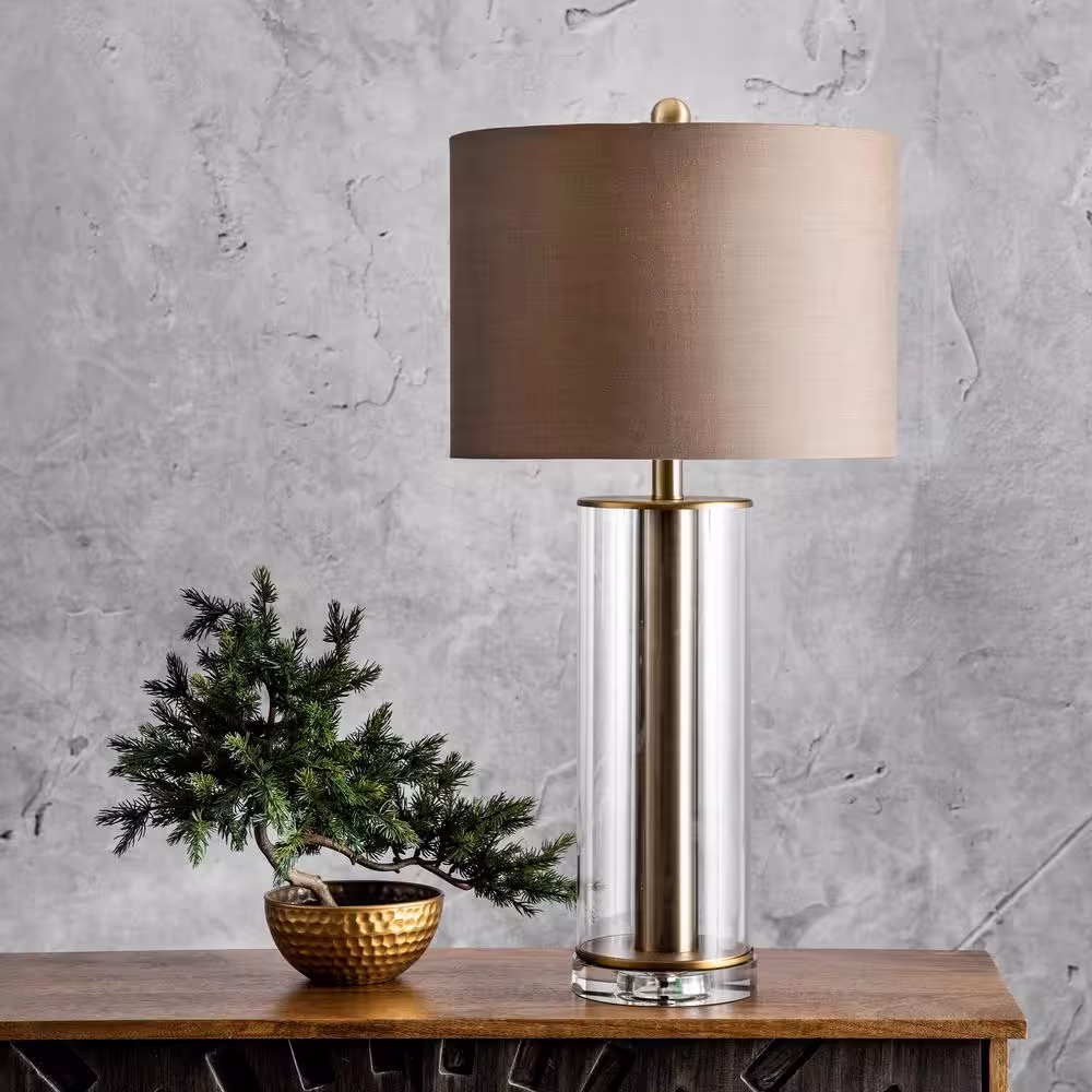 nuLOOM Coronado 27 in. Bronze Transitional Table Lamp with Shade