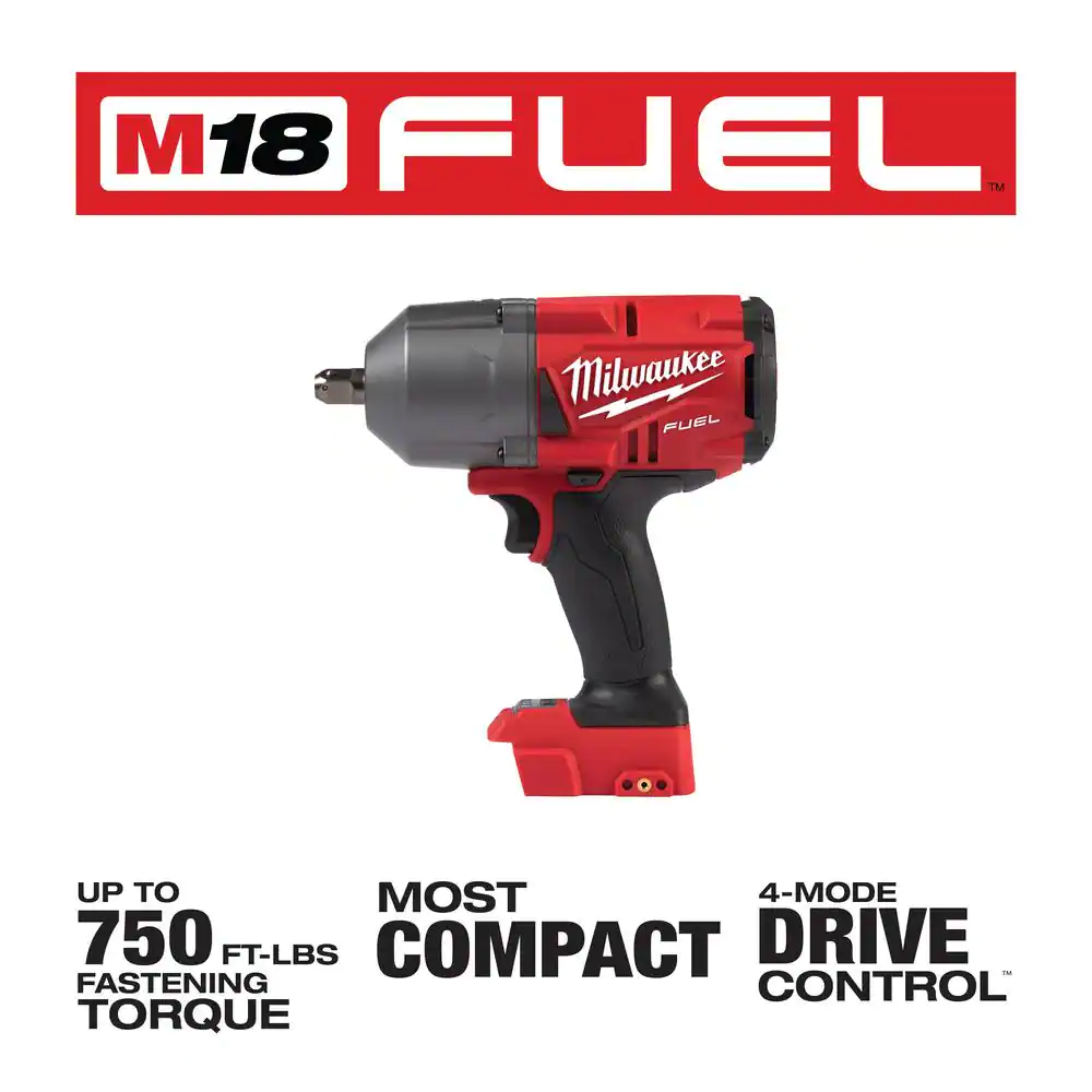 Milwaukee M18 FUEL 18V Lithium-Ion Brushless Cordless 1/2 in. Impact Wrench with Pin Detent (Tool-Only)