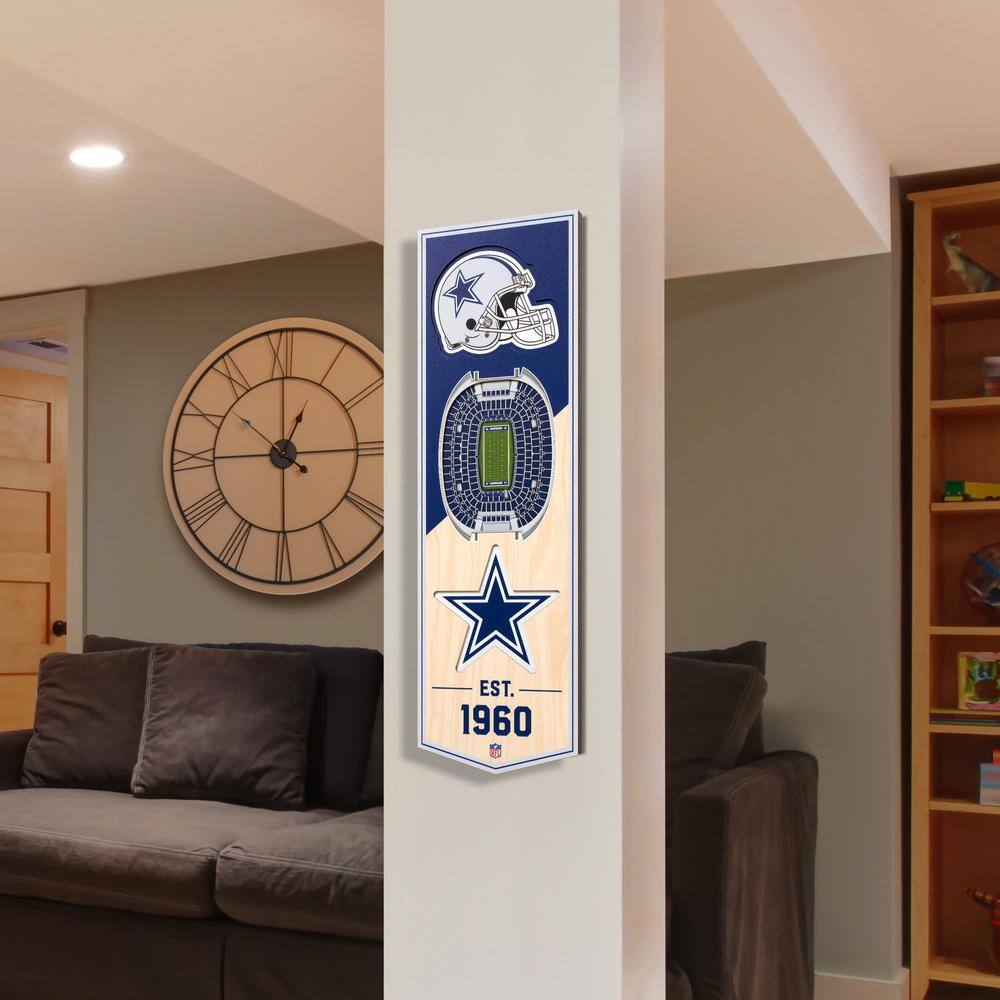 YouTheFan NFL Dallas Cowboys 6 in. x 19 in. 3D Stadium Banner-ATandT Stadium
