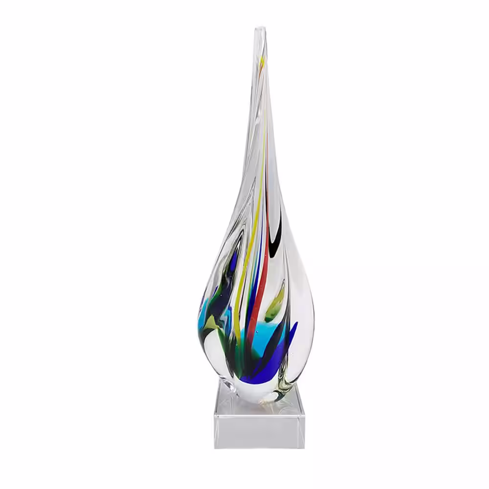 Dale Tiffany Cicero Multi-Colored Handcrafted Art Glass Sculpture
