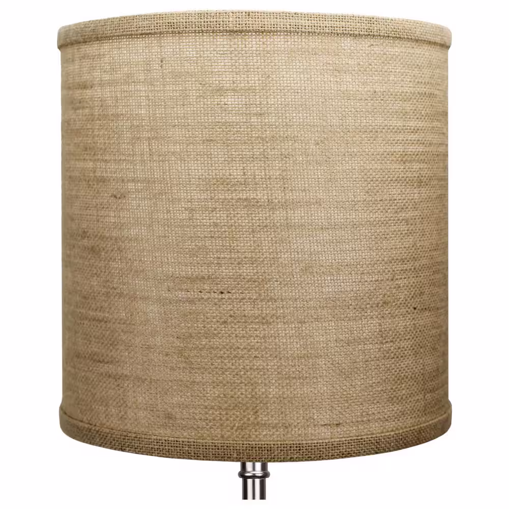 FenchelShades.com 10 in. Top Diameter x 10 in. H x 10 in. Bottom Diameter Burlap Natural Drum Lamp Shade