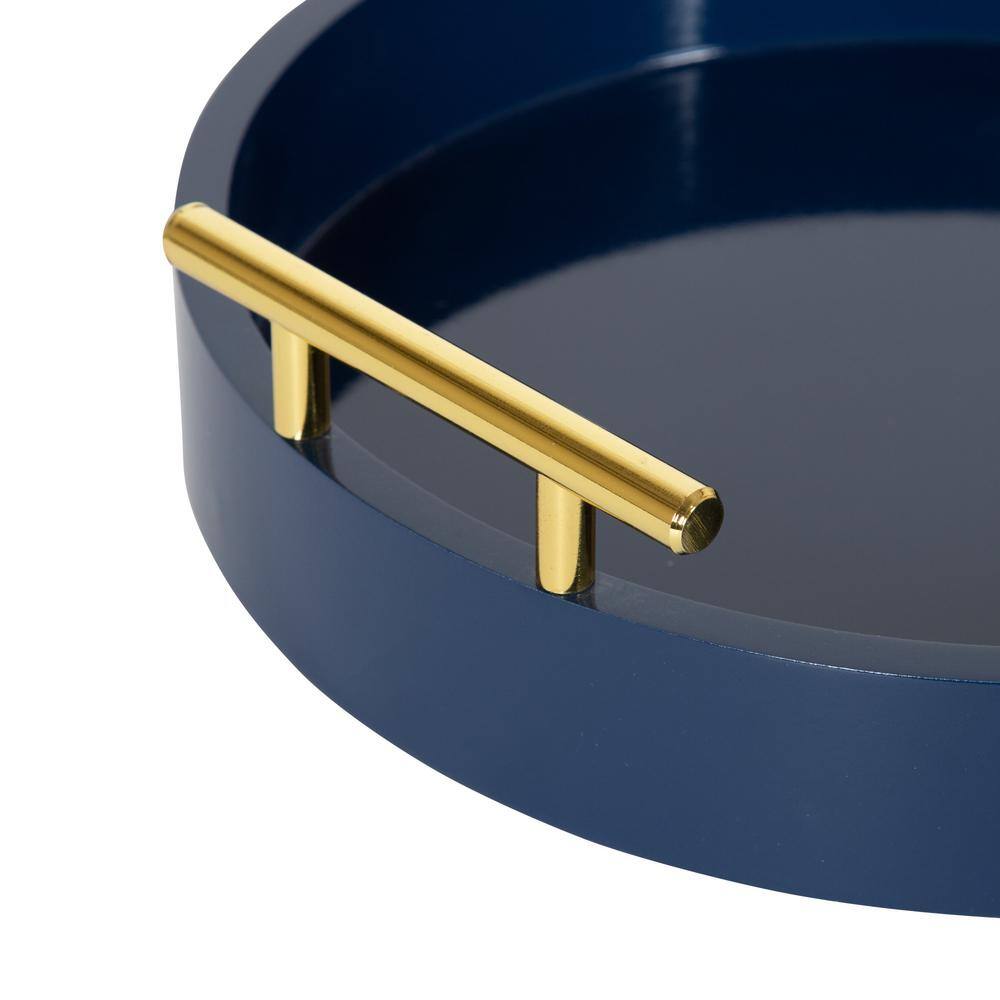 Kate and Laurel Lipton Navy Blue Decorative Tray