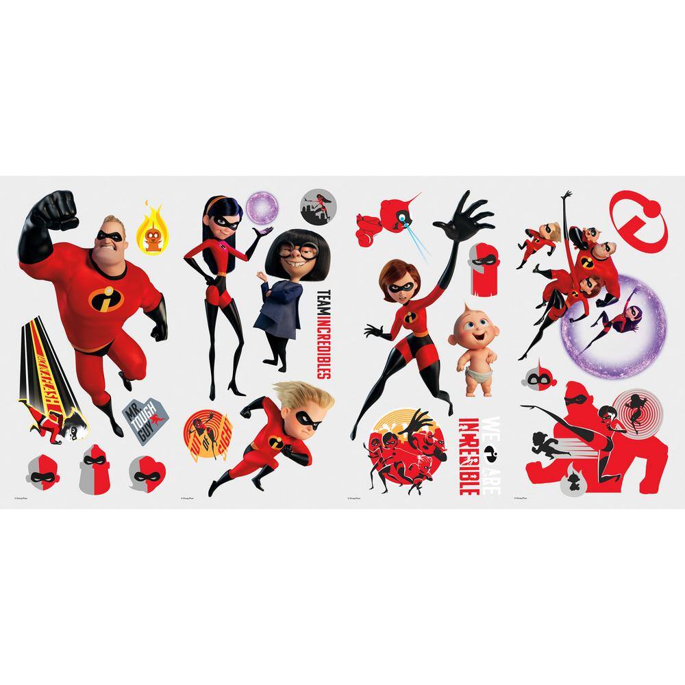 RoomMates Red and Yellow and Black Incredibles 2-Wall Decals