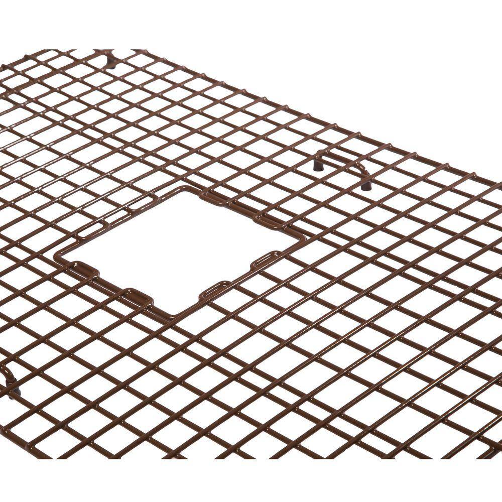 SINKOLOGY SinkSense Rohe 27.75 in. x 13.375 in. Vinyl Coated Steel Kitchen Sink Bottom Grid in Antique Brown