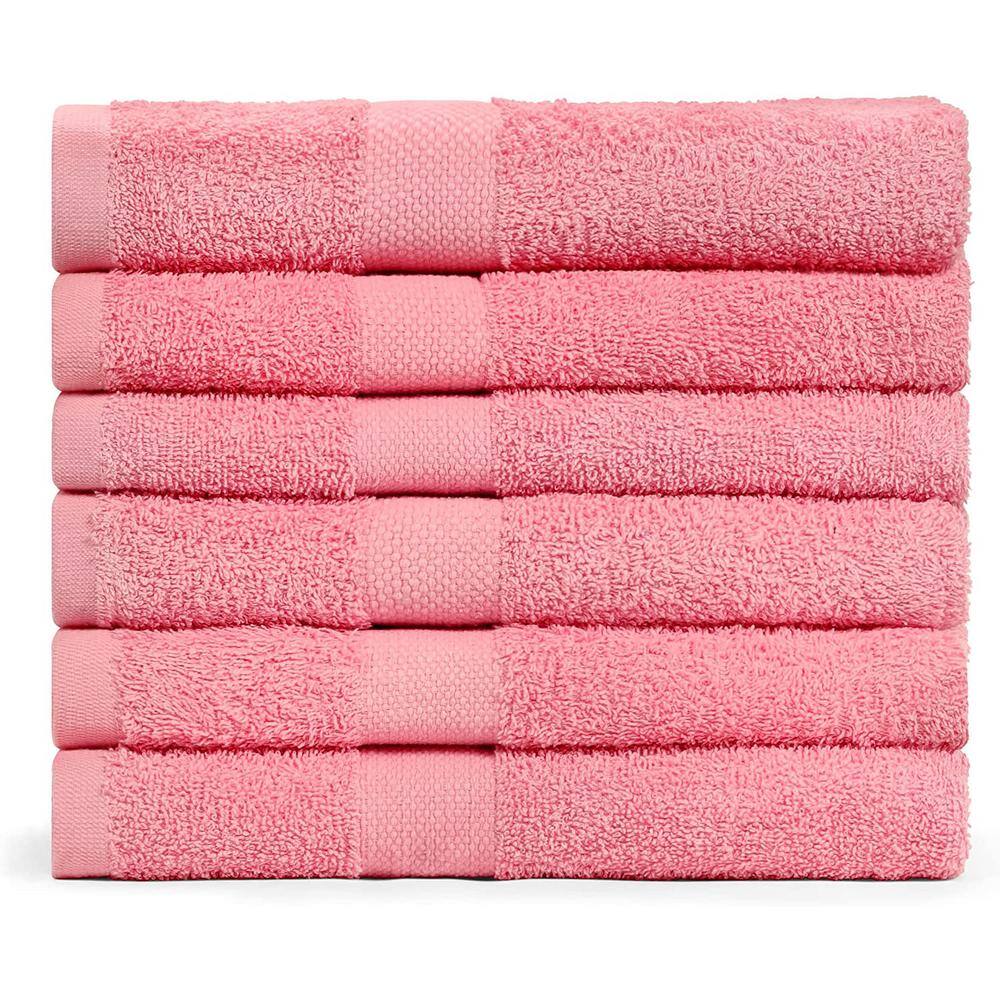 None Bath Towels, Pink, 24 x 46 in. Towels for Pool, Spa, and Gym Lightweight and Highly Absorbent Quick Drying Towels