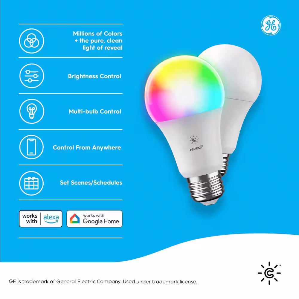 Cync Reveal 100-Watt EQ A21 Full Color Smart LED Light Bulb, 2700 K (1-Pack)
